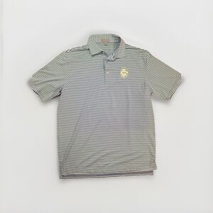 Peter Millar Summer Comfort Blue Green Polo Shirt Large Stretch